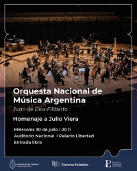 La Orquesta Nacional de Música Argentina rinde homenaje a Julio Viera-Palacio Libertad