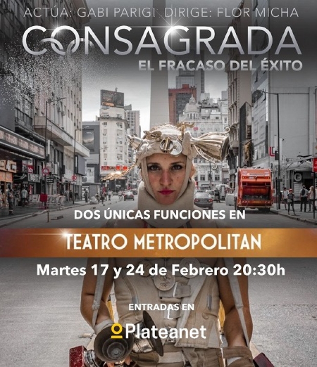 «Consagrada» vuelve al Teatro Metropolitan en febrero