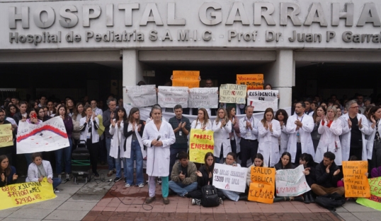 Trabajadores del Hospital Garrahan reclaman la implementación de la ley de emergencia pediátrica