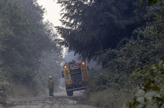Brigadistas continúan combatiendo el incendió en El Bolsón: desalojan algunos barrios