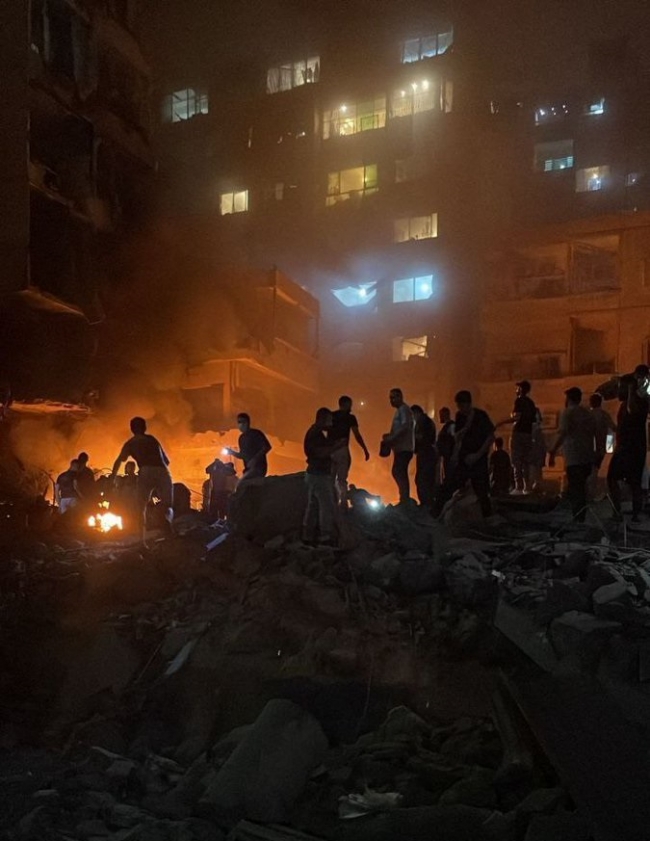 Israel atacó Beirut, hay decenas de muertos y heridos