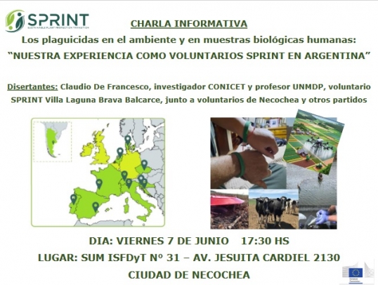 Charla: «Los plaguicidas en el ambiente y en muestras biológicas humana»