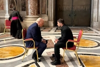 Donald Trump y Vladímir Zelenski, se reunieron en el Vaticano