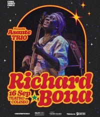 El bajista y vocalista Richard Bona presenta Asante Trío en el Teatro Coliseo