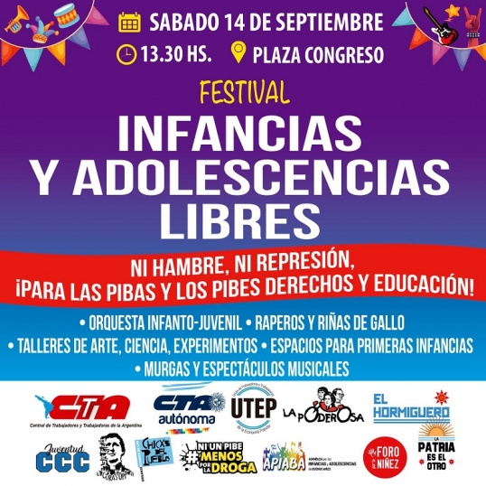 FESTIVAL POR INFANCIAS Y JUVENTUDES LIBRES