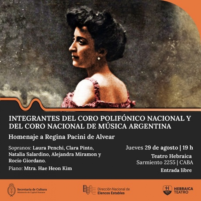 Nueva función del concierto homenaje a Regina Paccini de Alvear