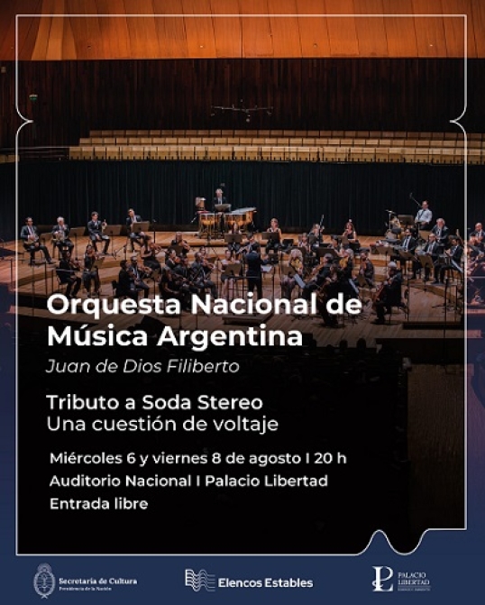 La Orquesta Nacional "Juan de Dios Filiberto" presenta Filiberto Rock-Tributo a Soda Stereo