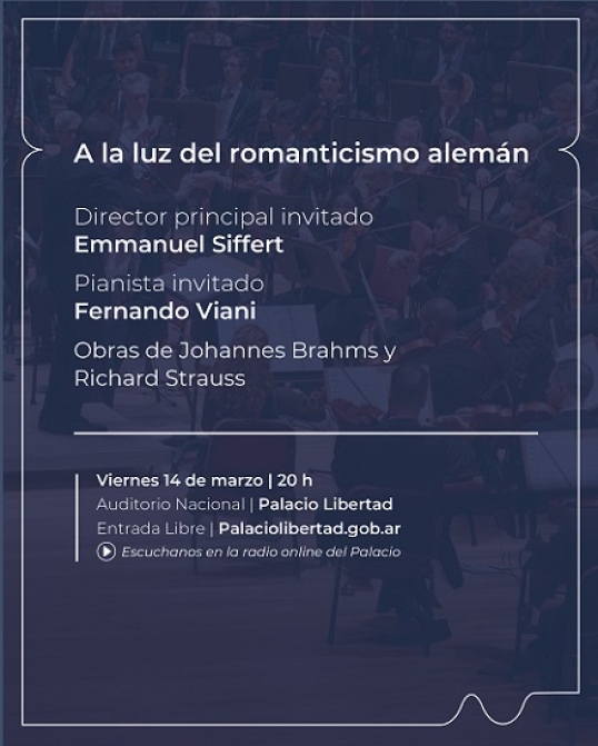 La Orquesta Sinfónica Nacional se presentará en el Palacio Libertad