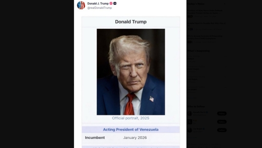 Donald Trump publica imagen que lo proclama «presidente interino de Venezuela»