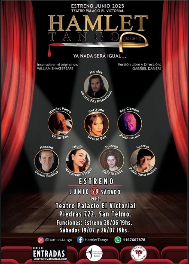 «Hamlet Tango» se presenta en el Palacio El Victorial