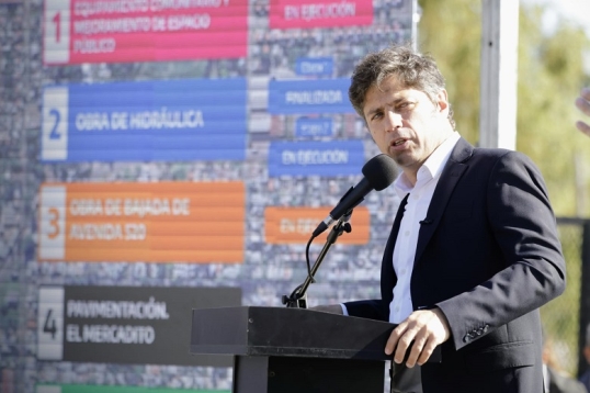 Axel Kicillof inauguró la nueva bajada a la Avenida 520 de la Autopista Buenos Aires - La Plata
