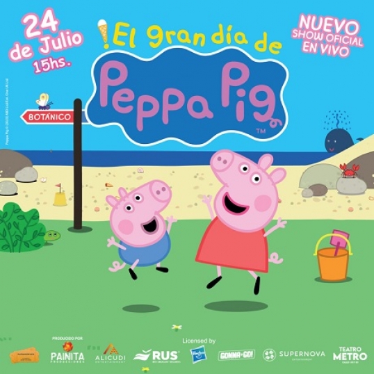 Peppa Pigg y sus amigos se reúnen para que el día sea una fiesta.