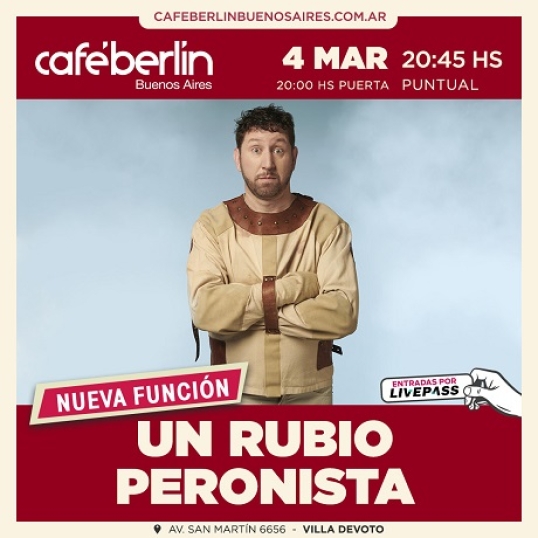 Un rubio peronista presenta su nuevo espectáculo "Daño Cerebral Mínimo"