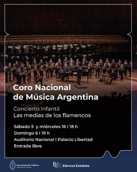 El Coro Nacional de Música Argentina presenta "Las medias de los flamencos"