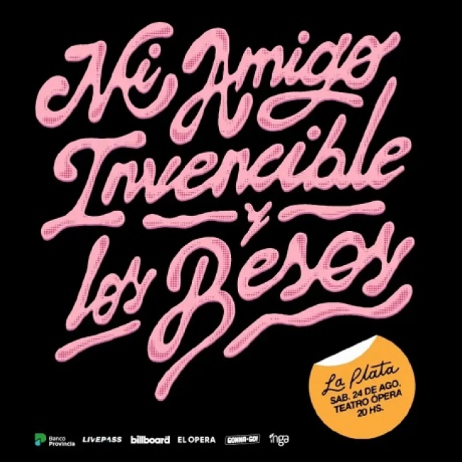 Mi Amigo Invencible y Los Besos se presentan juntos en el Teatro Ópera La Plata